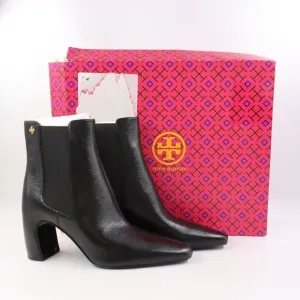 NIB Tory Burch Square Toe Banana Chelsea Boots (80mm) in Perfect Black US 8.5