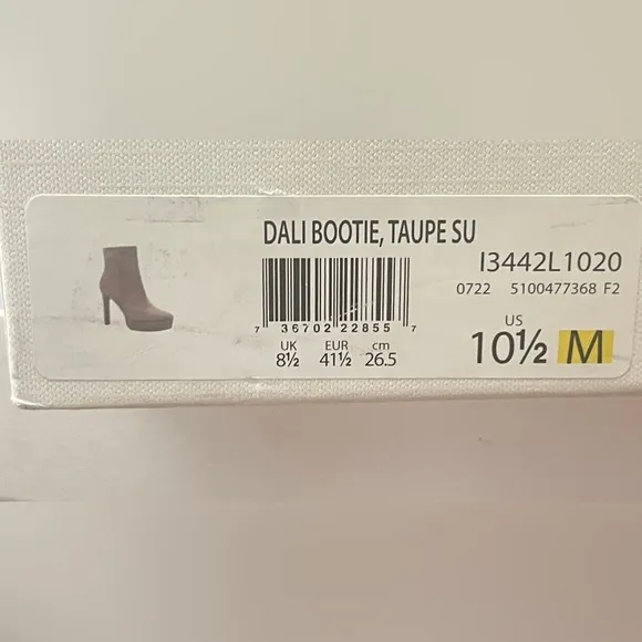 NIB Veronica Beard DALI Bootie in Taupe Suede Platform Heeled Boots in Sz 10.5