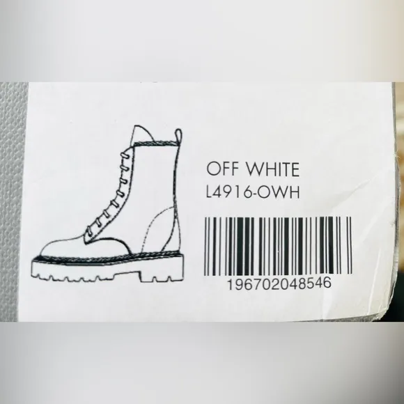 NIB wmns Aquatalia Sadie off white leather platform combat boots size 8