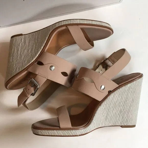 NIB 1. State leather wedge sandals