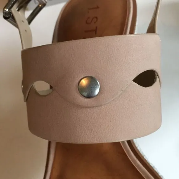NIB 1. State leather wedge sandals