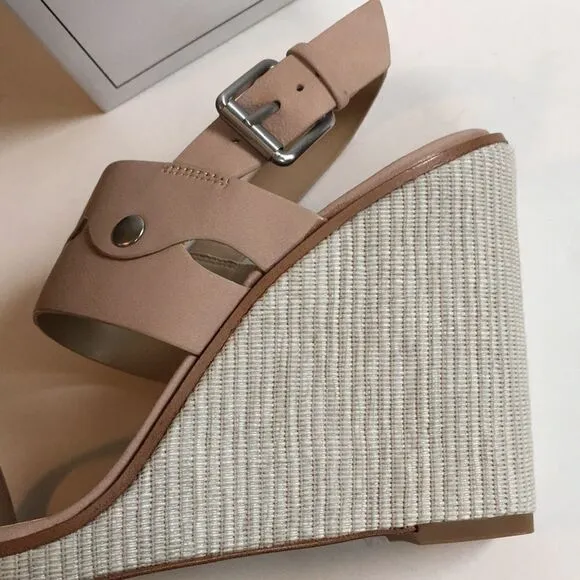 NIB 1. State leather wedge sandals