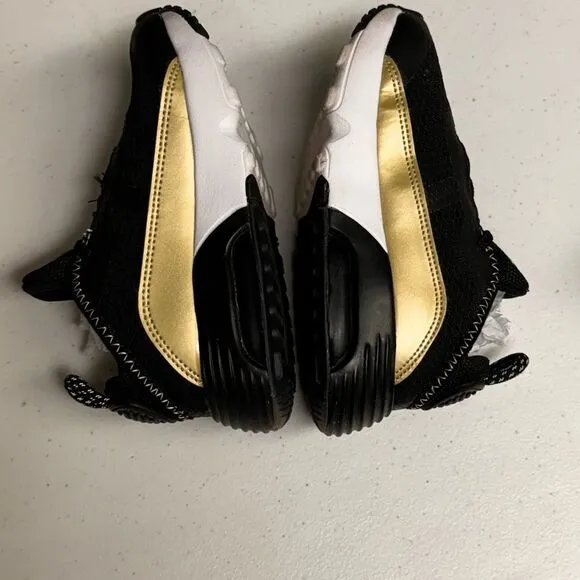 Nike 2090 Kids boys shoes size 8C 8 C back metallic gold blue