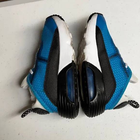 Nike 2090 Kids boys shoes size 8C 8 C back metallic gold blue