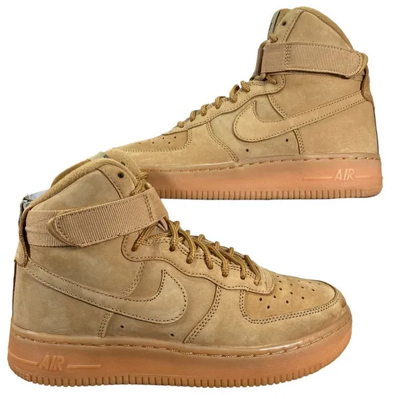 Nike Air Force 1 high LV8 #807617-200 Flax Wheat Size 4.5Y Lace Up Sneakers