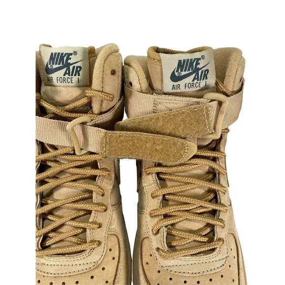 Nike Air Force 1 high LV8 #807617-200 Flax Wheat Size 4.5Y Lace Up Sneakers