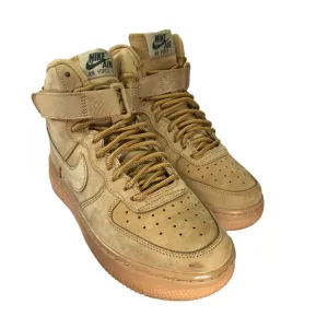 Nike Air Force 1 high LV8 #807617-200 Flax Wheat Size 4.5Y Lace Up Sneakers