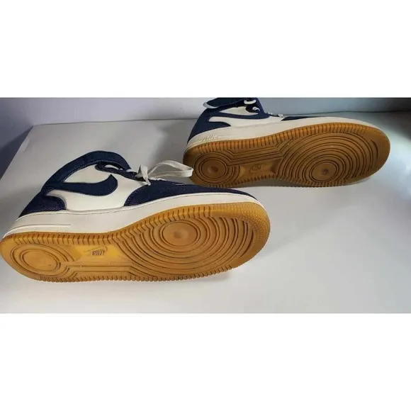 Nike Air Force 1 Mid '07 Denim Gum, Size 8, Pre-Owned Good Condition