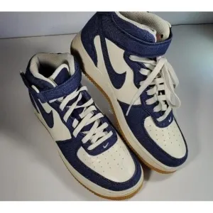 Nike Air Force 1 Mid '07 Denim Gum, Size 8, Pre-Owned Good Condition