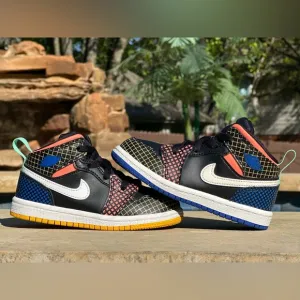 Nike Air Jordan 1 Mid MMD (TD) Black/WhiteGame Royal - Size 8C (DC4091-001)