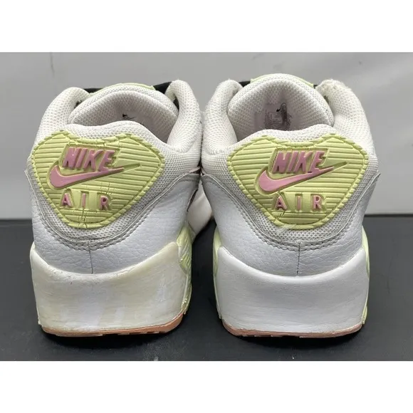 Nike Air Max 90 Pink Barely Rare Volt Leopard Shoes Girls Size 5Y EUC Fast Ship