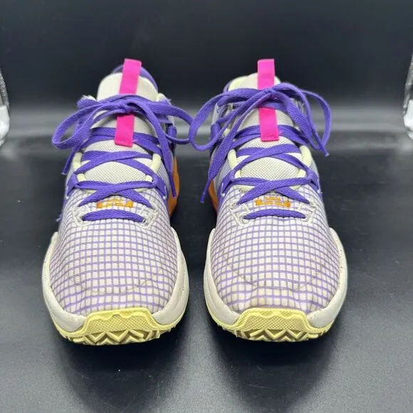 Nike Boys LeBron Witness 7 DQ8650-101 Purple Basketball Shoes Sneakers Size 7Y