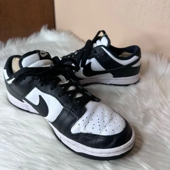 Nike Dunk Low Panda Black White Shoes Size 10