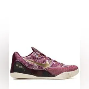 Nike Kobe 9 Silk sneakers mens size 9.5 athleisure fashion shoes maroon casual