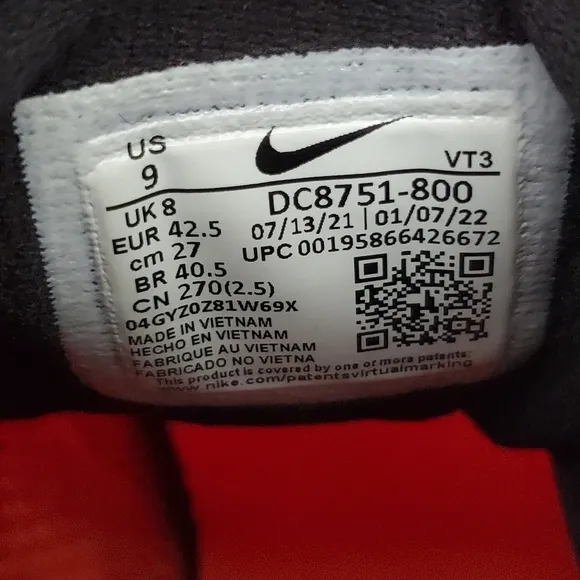 Nike Mens Air Presto Mid Utility Orange Black White Shoes DC8751-800 Size 9