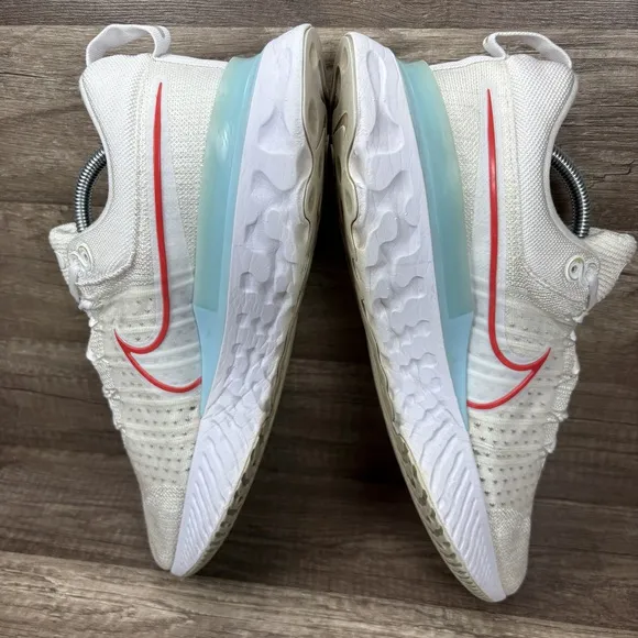 Nike React Infinity Flyknit White Mens US Size 11.5 CT2357-102 Running Shoes