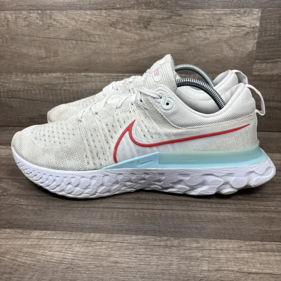 Nike React Infinity Flyknit White Mens US Size 11.5 CT2357-102 Running Shoes