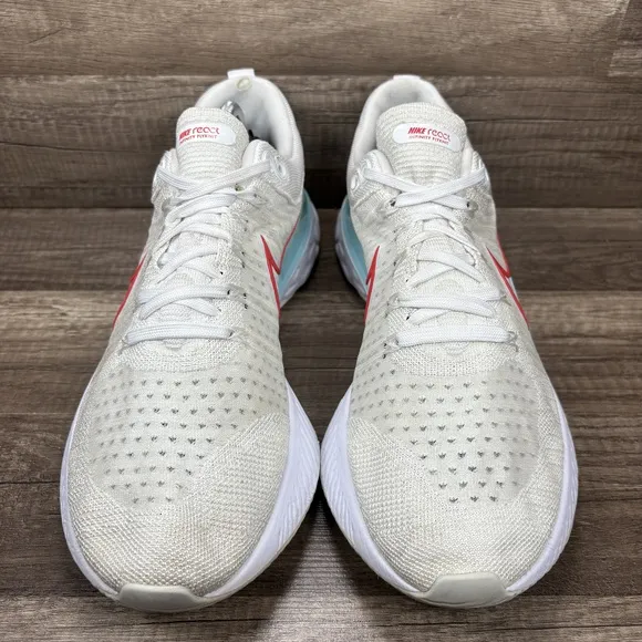 Nike React Infinity Flyknit White Mens US Size 11.5 CT2357-102 Running Shoes