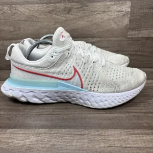 Nike React Infinity Flyknit White Mens US Size 11.5 CT2357-102 Running Shoes