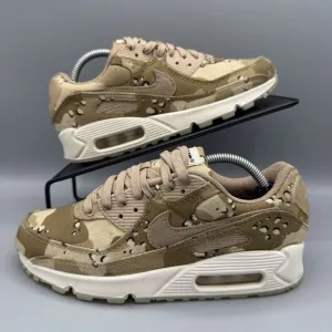 Nike Womens Air Max 90 DX2313-200 Brown Running Shoes Sneakers Size 7