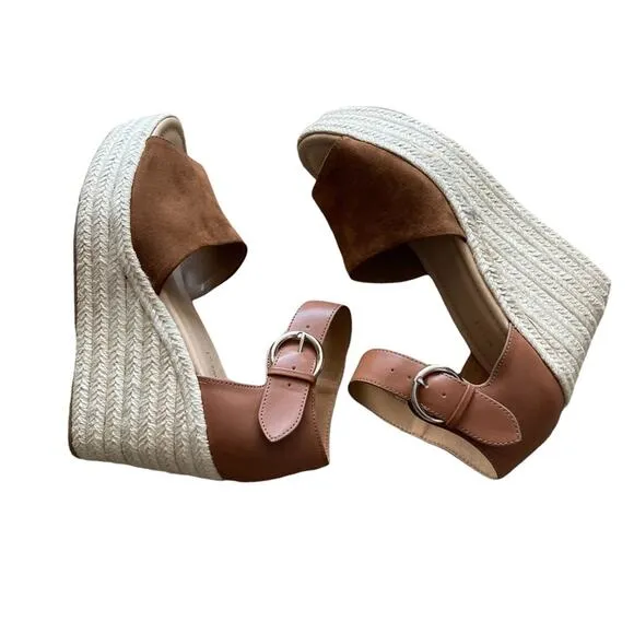 Nine West Adell Espadrille Wedge Sandals Size 9.5