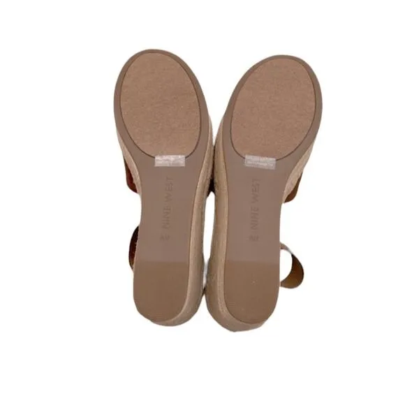 Nine West Adell Espadrille Wedge Sandals Size 9.5
