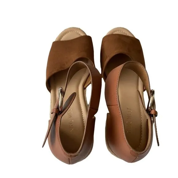 Nine West Adell Espadrille Wedge Sandals Size 9.5