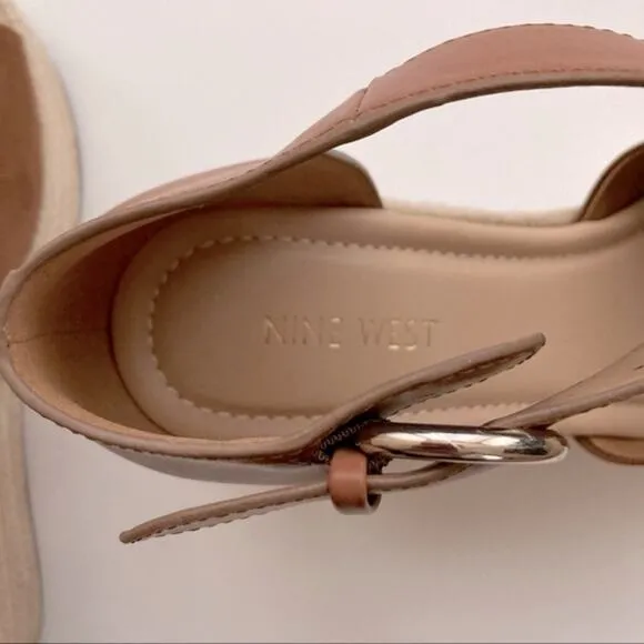 Nine West Adell Espadrille Wedge Sandals Size 9.5
