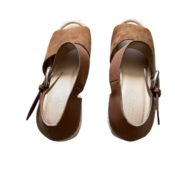 Nine West Adell Espadrille Wedge Sandals Size 9.5