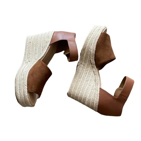 Nine West Adell Espadrille Wedge Sandals Size 9.5