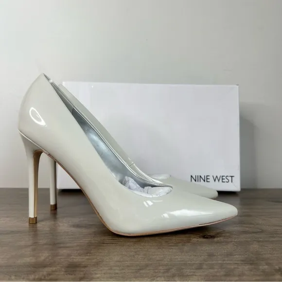 NINE WEST Fresh 3 Women's Stiletto Ivory Pump Size 8 SKU#24489
