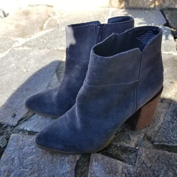 Nine West Kirbyo Suede Leather Heel Boots Size 7.5
