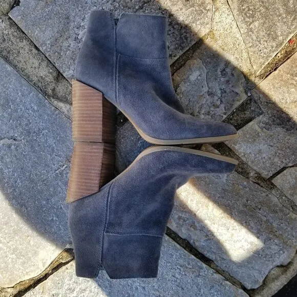 Nine West Kirbyo Suede Leather Heel Boots Size 7.5