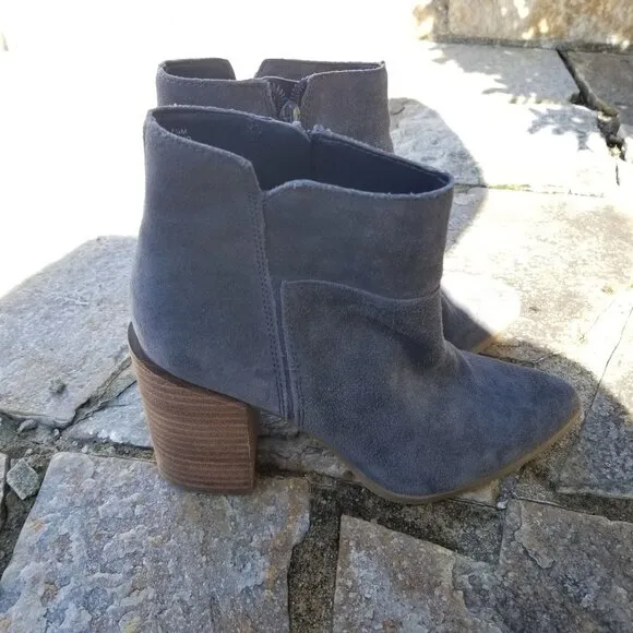 Nine West Kirbyo Suede Leather Heel Boots Size 7.5