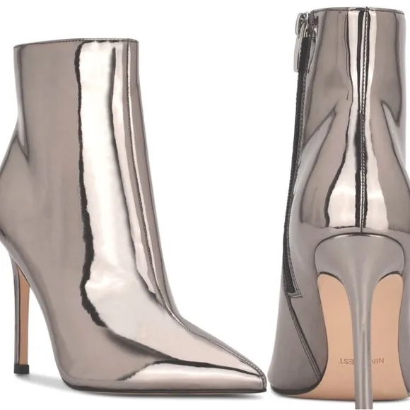 Nine West Metallic Stiletto Bootie NWT