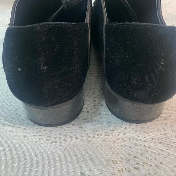 NINE WEST Womens Noceda Almond Lace-up Velvety-Toe Black Shoes 10M