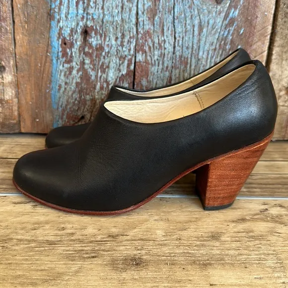 Nisolo Austin Heel Leather Boots Black Leather Size 6.5