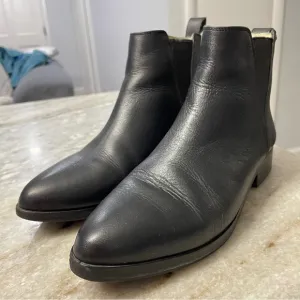 Nisolo Classic Chelsea Boots Black Leather Ankle Low Heel Women's size 8