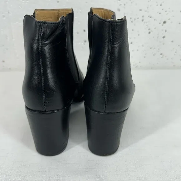Nisolo Women's Size 10 Black Leather Chunk Heel Ankle Boots