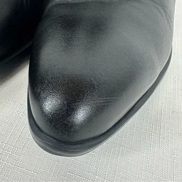 Nisolo Women's Size 10 Black Leather Chunk Heel Ankle Boots