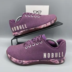 NoBull Trainer Sneaker Shoes Purple Heather Camo Sole Superfabric Upper W8 /M6.5