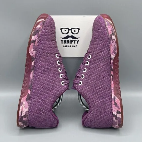 NoBull Trainer Sneaker Shoes Purple Heather Camo Sole Superfabric Upper W8 /M6.5