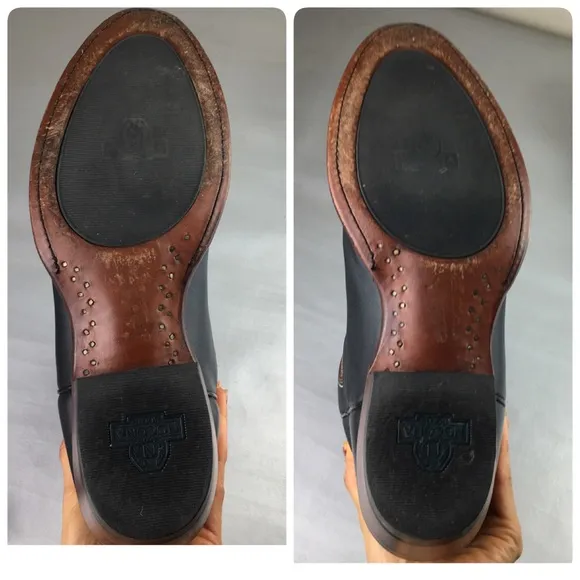 Nocona black embroidered leather cowboy boots