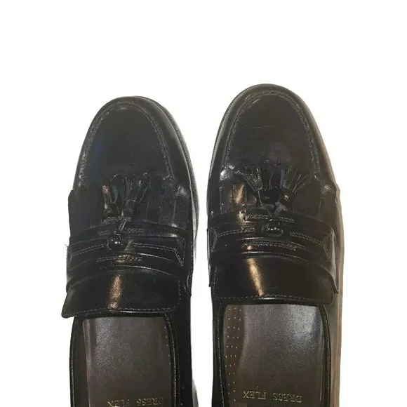 Nunn Bush Dress Shoes Men's Size 11 Black Flex Leather Closed Toe Pull On