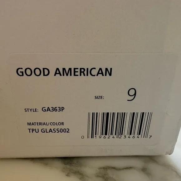 NWB Good American Cinderella Clear Stiletto Pump - small scuff - size 9 fits 8.5