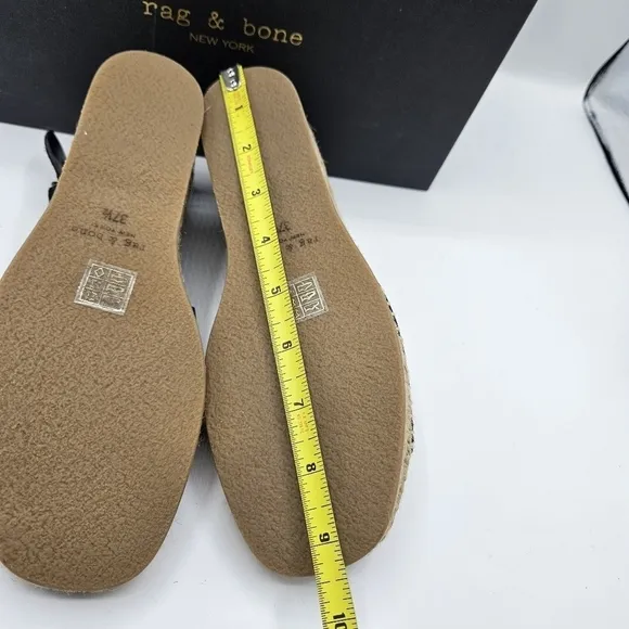 NWB Rag &amp; Bone Calla black suede sandals size 7.5