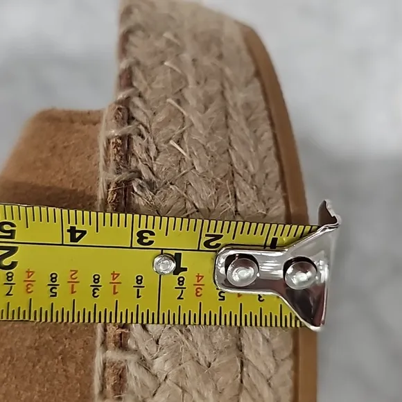 NWOB Andre Assous Suede Camel Espadrille‎ Wedge Sandals size 10