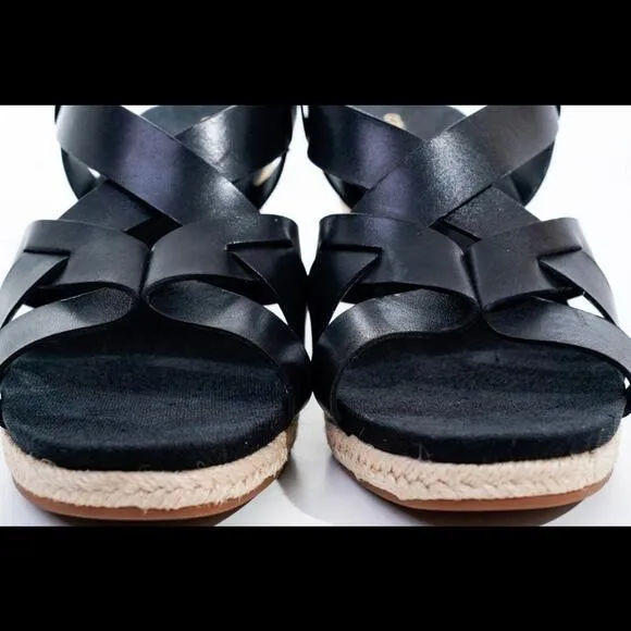 NWOB Cole Haan Crystal Wedge Espadrille Sandals Women's Sz 7B Shoes