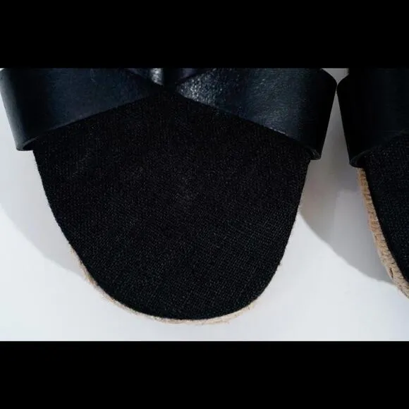 NWOB Cole Haan Crystal Wedge Espadrille Sandals Women's Sz 7B Shoes