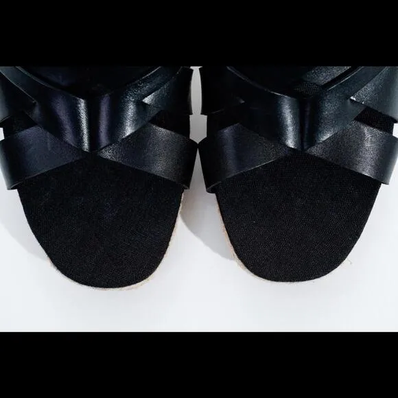 NWOB Cole Haan Crystal Wedge Espadrille Sandals Women's Sz 7B Shoes